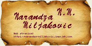 Narandža Miljaković vizit kartica